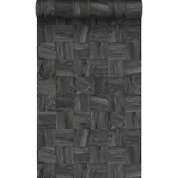 Origin Wallcoverings eco-texture vliesbehang sloophout motief zwart - 53 cm x 10,05 m - 347520