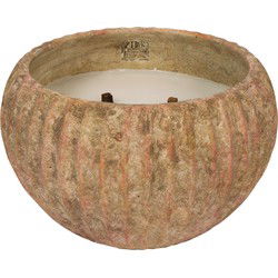 PTMD Yasmeene Brown Cement Outdoor Candle L
