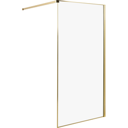 WASPAM - Douchescherm - Goud - 100 x 190 cm - Veiligheidsglas