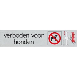 Route Alulook 165 x 44 mm Sticker verboden voor honden