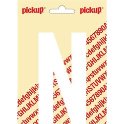 Plakletter Nobel Sticker witte letter N