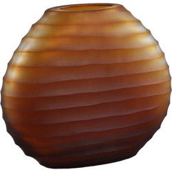 PTMD Vaas Lavanya - 24x8x21 cm - Glas - Bruin