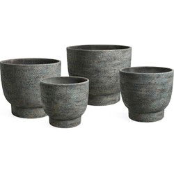 PTMD Bloempot Pride - 55x55x46 cm - Glasvezel - Groen