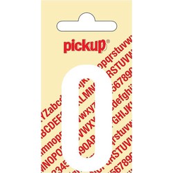 Plakletter Nobel Sticker witte letter 0 - Pickup
