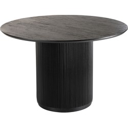 J-line - Tafel Vincent Mangohout Zwart Large - 120x120x76cm