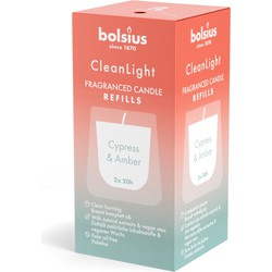 Cleanlight navulling Cypress & Amber 2 stuks - Bolsius