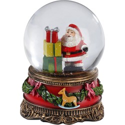Inge Christmas Goods Sneeuwbol/snowglobe - kerstman- 9 cm - Sneeuwbollen
