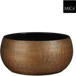 Mica Decorations Bloempot Porto - 27x27x13 cm - Terracotta - Brons,Metallic