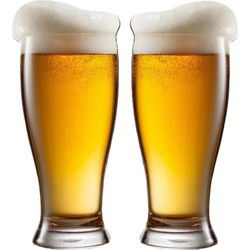 LAV Bierglazen - 2x - 565 ml/0,56L - stevig glas - Stijlvolle glazen - Bierglazen