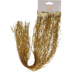 Engelenhaar/lametta slierten - golvend - goud - 50 cm- folieA - Engelenhaar