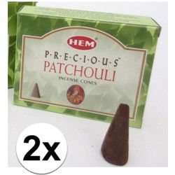Wierook kegeltjes in huisgeur Patchouli - 20x kleine kegeltjes - Wierookstokjes