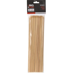 Sateprikkers - 100x - bamboe hout - 30 cm - barbecue spiezen - satestokjes - prikkers (sate)