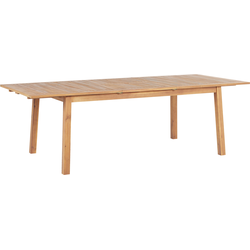 Beliani CESANA - Verlengbare tafel-Lichte houtkleur-Acaciahout