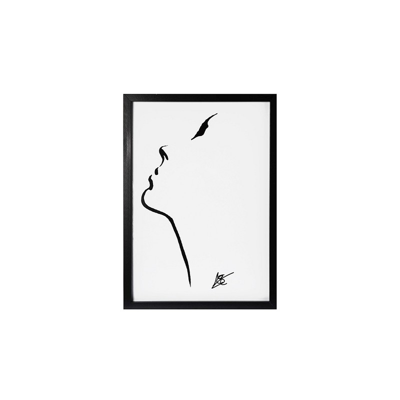 Riverdale Silhouette Schilderij MDF/Glas Zwart - 50 x 70 cm - 