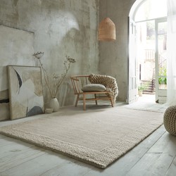 RUE VLOERKLEED LAAGPOLIG - WOL - KADER MODERN - NATUREL / CREME