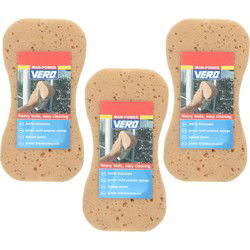 Vero Schoonmaakspons - 3x stuks - 22 x 11 cm - viscose spons - Sponzen
