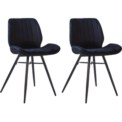 Set van 2 eetkamerstoelen Beau velvet