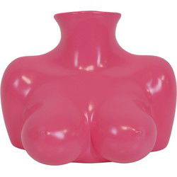 Vase- Breasts  - Ceramics - Neon Pink - 6,5x12,5x13cm