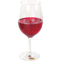 Wijnglas gadget/kado Wijnkaars - geurkaars - H21 cm - rode wijn - Moederdag/verjaardag - geurkaarsen