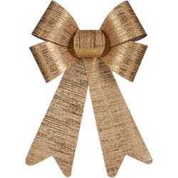 Krist+ kerstboomversiering strik - goud glimmend - 15 x 25 cm - Kersthangers