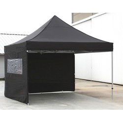 Partytent Easy Up 2,5 x 2,5 meter ALU frame met zijwanden in Zwart