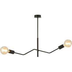 scandinavische plafondlamp Frix Zwart 2-lichts