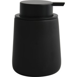 MSV Zeeppompje/dispenser Malmo - Keramiek - zwart - 8,5 x 12 cm - 300 ml - Zeeppompjes