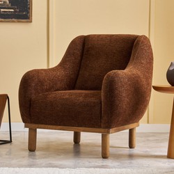 Fauteuil Rens Bruin Koperkleurig