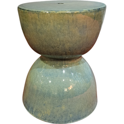Fine Asianliving Keramische Kruk Groen Handgemaakt - Myrina D33xH46cm