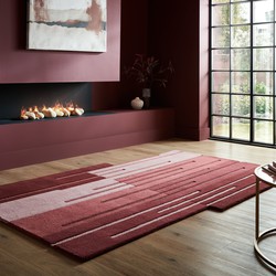 Abstract vloerkleed - Split Omre Rood - 120 x 180 cm