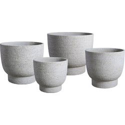 PTMD Bloempot Pride - 55x55x46 cm - Glasvezel - Wit