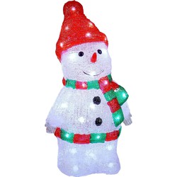 Luca Lighting Kerstverlichting Buiten Sneeuwpop - L20 x B15 x H35 cm - Meerkleurig