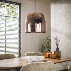 Hanglamp - Koper Glas - 35x35x150cm - 1-Lichts - Drift