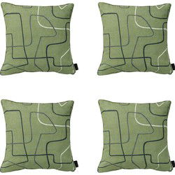 Madison -  Sierkussen Joah sage - Ca. 50x50 cm - Set van 4