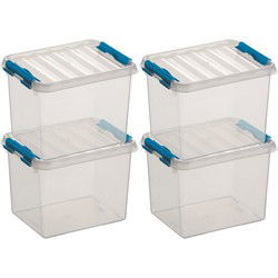 Sunware opbergbox - 5x - transparant - 3L - 20 x 15 x 14 cm - Opbergbox