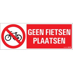 Deco picto geen rijwielen plaatsen