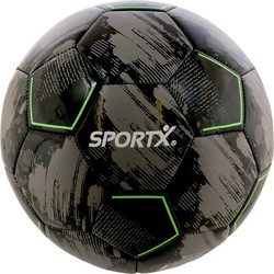 SportX Voetbal 22 cm 330-350 g Zwart/Grijs/Neon Groen