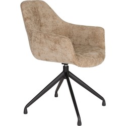 Housecraft Living Wiz Eetkamerstoelen Draaibaar Bruin - Set van 2