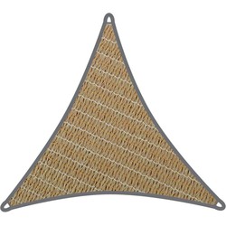 Compleet pakket: Coolaroo schaduwdoek driehoek 3x3x3m Zand met bevestigingsset en buitendoekreiniger