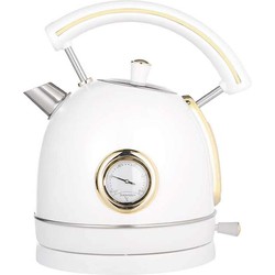 Buccan - Retro Waterkoker - Dome - Wit Goud - Met thermometer