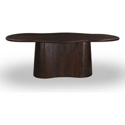 Eettafel Organisch 260cm - Donkerbruin Mangohout - Jessie