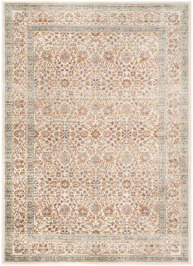 Safavieh Old World Persian Indoor Woven Area Rug, Sevilla Collection, SEV813, in Ivory & Multi, 122 X 170 cm - 