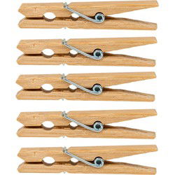 Wasknijpers - 48x - hout - knijpers - wasspelden - wasgoed ophangen - Knijpers