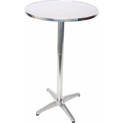 Cosmo Casa  Set of 10 aluminum bar tables - Bistro tables - Height adjustable 70/110cm Ø=60cm - Foldable