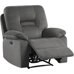 BERGEN - Fauteuil - Donkergrijs - Fluweel