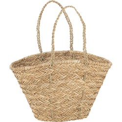 J-line - Strandtas Lange Handvatten Jute Naturel - 48x30x55cm