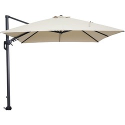 Garden Impressions Hawaii zweefparasol 300x300 cm - frame carbon black - doek ecru