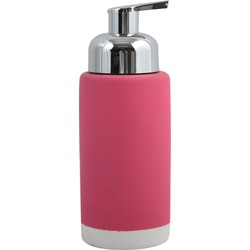 MSV Zeeppompje/dispenser Enzo - keramiek - fuchsia roze - 6.5 x 18 cm - 275 ml - Zeeppompjes