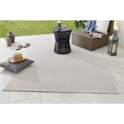 Laagpolig vloerkleed - Binnen en buitenkleed - Match - Creme - 80x150 cm