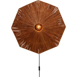 Wandlamp Panama - Bruin - 65x7x65cm